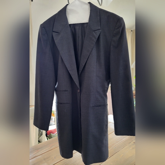 Vintage Larry Levine Classic Gray Womens Blazer Size 10 - Picture 3 of 16